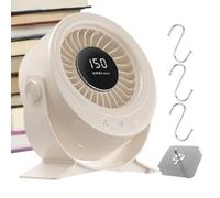 Ventilador de escritorio pequeño, recargable, bajo ruido, fuerte, ventilador de mesa con 150 velocidades, para estudio, comedor, mesa de computadora, siesta, estudiantes, adolescentes, adultos