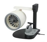 Ventilador de escritorio USB con humidificador, modelo de motor de avión, decoración de escritorio de turbina, soplador de aire de luz de llama roja, dispositivo de refrigeración de niebla atomizante