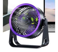 Ventilador de escritorio | Ventilador de escritorio recargable por USB, equipo silencioso de gran angular con 3 velocidades ajustables para interiores y exteriores, estudiantes, niños, adolescentes