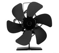 Ventilador de estufa alimentado por calor con 6 para quemadores de leña, soplador de chimenea silencioso, circulador de calor termoeléctrico no eléctrico para estufas de leña