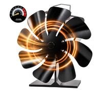 Ventilador de estufa/chimenea sin electricidad, silencioso, distribuidor de aire