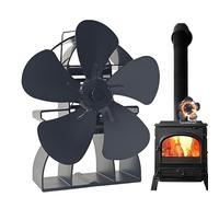 Ventilador de estufa de madera - Rotación silenciosa de la cuchilla, base de motor de calor | Circulador de flujo de aire de coche separado Ventilador para estufa de leña - cuchillas alimentadas por