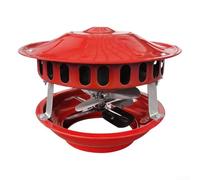 Ventilador de estufa de metal, 100 W, para chimenea de chimenea, estufas de leña, fogatas, hornos y calderas, ventilador silencioso adecuado para tubos de 12,5 - 17 cm