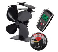 Ventilador de estufa Valiant Premium IV, medidor de humedad y termómetro...
