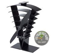 Ventilador de estufa Valiant Vanquish y termómetro magnético para estufa | Pa...