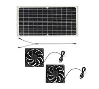 Ventilador de exterior con energía solar, 16 W, resistente al agua, potente | Kit de panel de ventilador solar para el hogar, invernadero, gallinero, cobertizo, camping, perrera, ático