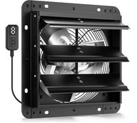 Ventilador de extracción de 250 mm con motor EC, 10 velocidades ajustables, ventilador de pared para invernaderos, sótanos, garajes y cocinas