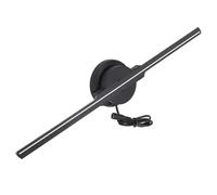 Ventilador de Holograma 3D, Ventilador 3D, Pantalla Publicitaria de 3D, Ventilador de 100-240 V, 256 LED, 400x400 Mm, Control Remoto WiFi (Enchufe de la UE)