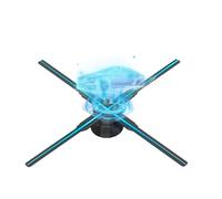 Ventilador de Holograma 3D Ventilador Holográfico 3D De 56 Cm/22,1 Pulgadas, 672 Cuentas LED En 4 Aspas, Proyector Holográfico con Tarjeta TF, Aplicación Y Control Remoto, Halloween