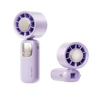 Ventilador de mano con compresa de hielo, ventilador de refrigeración portátil turbo de alta velocidad con correa para colgar el cuello, ABS + PP, ventilador personal plegable para viajes, deportes al
