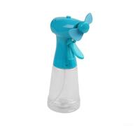 Ventilador de Mano con Spray 21cm Aire Frío | de rociado integrado, para alivio para instantáneo del calor, flujo de aire , ergonómico(Blue)