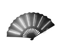 Ventilador de mano LED - Dispositivo radiante alimentado por pilas, ventilador de aire luminiscente con luz, frescura fosforescente para la vida nocturna, soplador de rendimiento de columna vertebral