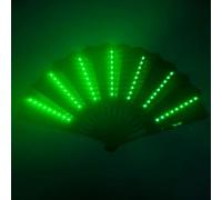 Ventilador de mano LED - Ventilador grande plegable iluminado con batería | Festival Glow plegable para de danza del vientre | Ventilador Clack luminoso para fotografía de conciertos EDM