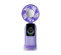 Ventilador de mano Pequeño para Exterior, 3600 mAh, ventilador de Mesa, 100 velidades, ideal para Viajes y Actividades al Aire Libre, color Morado. Multicolor M