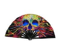 Ventilador de mano plegable - Rainbow Dance Fan Bamboo, Lightweight