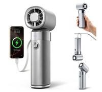 Ventilador de mano portátil y recargable, multifuncional, potente, con batería de 10000 mAh