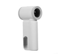 Ventilador de mano, ventilador portátil USB, con pantalla digital, tamaño compacto, potente flujo de aire para viajes, oficina, al aire libre (blanco)