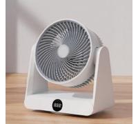 Ventilador de mesa, silencioso, 12 niveles de velocidad, con control remoto, con temporizador, color blanco