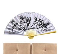 Ventilador de pared gigante tradicional plegable estilo chino vintage | Abanico decorativo de pared suspendido para festival de música, baile, fiesta, sala de estar, bodas, actuaciones