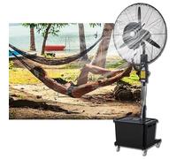 Ventilador De Pedestal Con Nebulizador Para Exteriores, 3 Velocidades De Enfriamiento, Ventilador Industrial Oscilante De 90°, Tanque De Agua De 11 Galones, Para Patios, Jardines Y Uso En Exteriores,