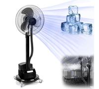 Ventilador De Pedestal Oscilante Con Vapor Frío Y Depósito De Agua, Ventilador De Exterior Oscilante Con Nebulizador, Ventilador De Pie Industrial, Ajuste De Velocidad Del Viento De 3 Velocidades, Pa