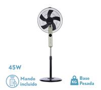 Fabrilamp Ventilador de pie Abrila Circus – 43 cm, 3 vel, 45 W, 220-240 V, oscilante, Negro/Beis