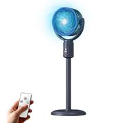 Ventilador de pie con control remoto de 5 velocidades, oscilante de 180° | Potente ventilador de pie para dormitorio, cocina, hogar, oficina, dormitorio, suelo, trabajo, estudio, dormir y acampar