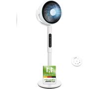 Ventilador de pie - Control de la temperatura ambiente - Diseño silencioso - 110 cm - Blanco