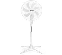 Ventilador de Pie de 3 Velocidades, Ventilador Silencioso con Oscilación 70º, Altura Ajustable 108-130 cm, Ligero y Fácil Transporte, Cabezal Reclinable Negro