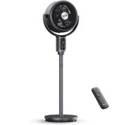 Ventilador de pie - Enfriamiento silencioso - 9 niveles de velocidad - Temporizador - 24 vatios - Color negro