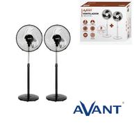 VENTILADOR DE PIE INDUSTRIAL AVANT 16" - 60W - 40CM - 2 UDS EN CAJA - REJILLA MESH 3 VELOCIDADES 55x18x43,5 cm PRIMERA CALIDAD GARANTIZADA