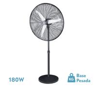 Ventilador de pie industrial fabrilamp alarcon 180w negro/plata 65cm c