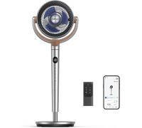 Ventilador de pie inteligente - Circulador de aire - Confort interior - Funcionamiento silencioso de 23 dB - 102 cm de altura - Color plateado