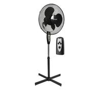 Ventilador de pie negro con control remoto 40cm, ventilación eficient