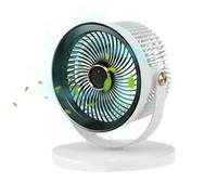 Ventilador de pie - Potente soplador recargable de 5 velocidades con luz | Potente ventilador de altura ajustable, para dormitorio, hogar, garaje, oficina, patio, tienda, dormitorio, baño
