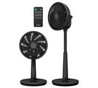 Ventilador de pie silencioso - 26 velocidades - Negro - Con temporizador
