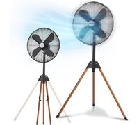 Ventilador de pie, silencioso, con altura ajustable, 50 W, 3 velocidades, con trípode plegable