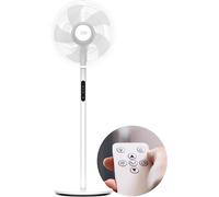 Ventilador de pie silencioso - Con mando a distancia y pantalla LED, 5 modos. Oscilante, de bajo consumo. Ventilador de pie silencioso para salón o dormitorio