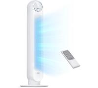 Ventilador de pie silencioso - Ventilador con control remoto - Refrigeración para el hogar - Oscilación de 90 grados - 90 cm (36 pulgadas) - Blanco