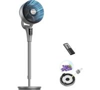 Ventilador de pie silencioso - Ventilador de torre con control remoto - Circulación de aire en el hogar - Ajuste automático de velocidad - 105 cm de altura - Gris