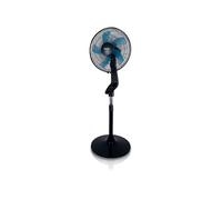 Sogo Ventilador de pie SS-21280 Deluxe, 40 cm, 3 vel., mando a distancia, temporizador 7,5 h, negro