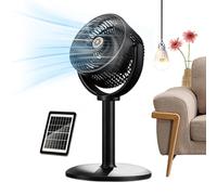 Ventilador de pie Soplador potente con energía solar, alturas | Potente ventilador de 5 velocidades para terraza, dormitorio, baño, casa, garaje, oficina