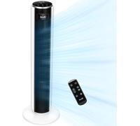 Ventilador de pie tipo torre - Ventilador de pie - Enfría espacios - Funcionamiento silencioso - 92 cm - Blanco