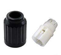 Ventilador de pie, tuerca de bloqueo de ajuste de altura, conector interior para tubo de extensión, compatible con la mayoría de ventiladores de pie estándar, plástico resistente, negro/blanco (22 mm