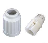 Ventilador de pie, tuerca de bloqueo de ajuste de altura, conector interior para tubo de extensión, compatible con la mayoría de ventiladores de pie estándar, plástico resistente, negro/blanco (22 mm