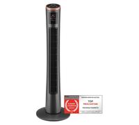 Ventilador de pie TZS First Austria con mando a distancia, 102 cm de altura, 3 velocidades, 50 dB, silencioso, enfriador de aire, oscilación de 50°, con sistema de enfriamiento por agua, 40W, ventilad