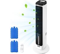 Ventilador de pie VEVOR, velocidad de 7,1 m/s, funcionamiento silencioso, oscilación de 70°, temporizador de 24 horas, ideal para dormitorios, oficinas y hogares