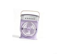 Ventilador de pulverización recargable por USB con 5 boquillas ajustables, humidificador de tanque de agua de 600 ml, enfriador de aire portátil de 3 velocidades con luz LED de 7 colores para