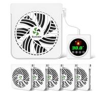 Ventilador de radiador ecoCalm con termostato inteligente y montaje magnético.