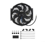 Ventilador de refrigeración eléctrico de 10 pulgadas, 12 V, 80 W, con 8 aspas para coche, camión, furgoneta, rejilla de radiador, montaje en negro